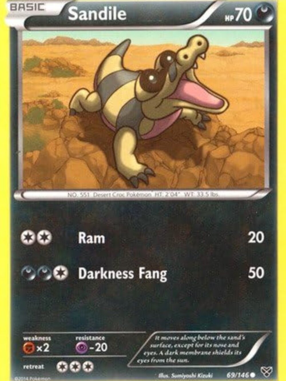 Pokemon - Sandile (69/146) - XY